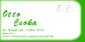 otto csoka business card