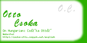 otto csoka business card